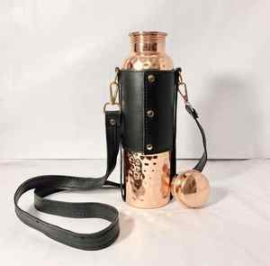 Copper Bottle for Detox | Handmade Finished | Supports <b>Weight</b> Loss & Digestion Comes With Two Tumbler & Gift Box - Product Image 5