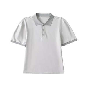 Camiseta Polo de algodón con manga corta transpirable para mujer personalizada - Product Image 3