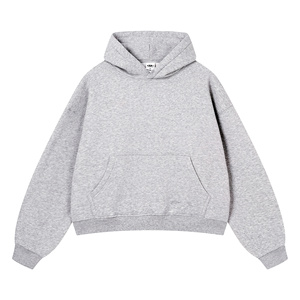 Sweat-shirts en molleton de coton uni ultra-épais 400 GSM de qualité supérieure, coupe ample, conçus pour les marques haut de gamme européennes et américaines. - Product Image 6