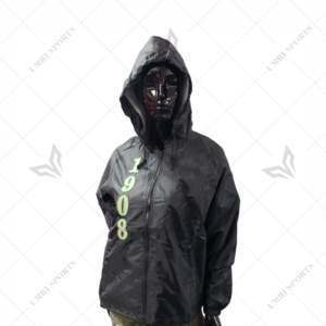 Cortavientos con capucha y cremallera AKA personalizado 100% poliéster cortavientos ligero para hombres y mujeres 1903 cortavientos rosa y verde - Product Image 2