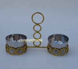 ชามขนมสแตนเลสทำมือ ทนทาน ขายส่ง ชุด 3 ใบใน 1 สำหรับตกแต่งบ้านและร้านอาหาร - Product Image 3