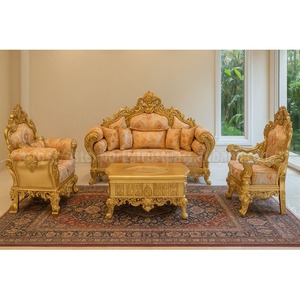 Juego de sofás de sala de estar de ultra lujo para villas de alta gama Muebles de sala de estar personalizados tallados europeos Mejores precios de venta Venta del Reino Unido - Product Image 1