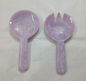 Juego de Cubiertos de Resina de Lujo para Servir Ensaladas, Cuchara y Tenedor para Mesa de Comedor, Diseño Moderno, Duradero, Hecho a Mano - Product Image 2