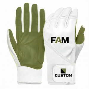 Custom Colors Design Goatskin Leather Baseball Batting Gloves Wholesale Price Non Slip Grip Anti Shock Softball Batting Gloves - Product Image 4