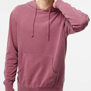 เสื้อฮู้ดกันหนาวมีฮู้ดสำหรับผู้ชายเสื้อฮู้ดสีพลัมย้อมสีแบบอิสระมีฮู้ด - Product Image 1