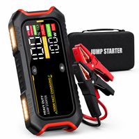 Démarreur de batterie portable robuste 32000mAh avec double USB-C et pinces intelligentes pour camions et voitures diesel