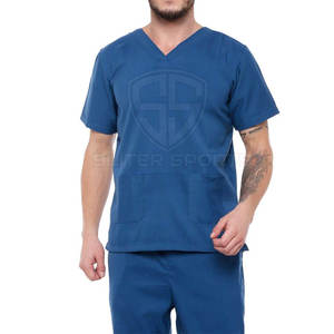 Uniformes Médicos Unisex Personalizados de Alta Calidad para Uso Hospitalario, Conjuntos de Uniformes Quirúrgicos de Color Sólido con Logotipo Personalizado, Venta al por Mayor en Línea - Product Image 2