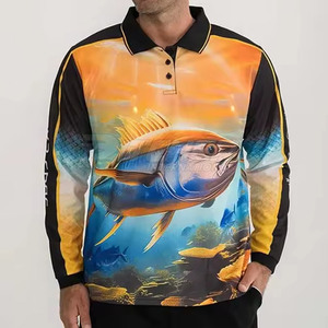 Polo de pesca transpirable para hombre, UPF 50, tejido de secado rápido ecológico, ajuste cómodo para canotaje en la playa y actividades deportivas - Product Image 2