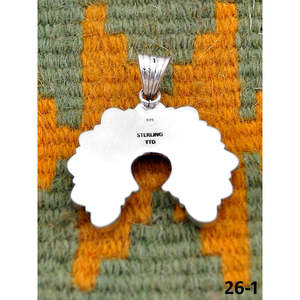 Pendentif Turquoise Fait Main du Sud-Ouest, Émeraude de la Vallée avec Sertissage à la Française en Argent Sterling, Breloques Taille Émeraude - Product Image 4