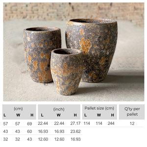 Ngoài trời gốm planter với Sôi bề mặt handmade nồi cho cảnh quan sân vườn trang trí nội thất nhà máy OEM ODM bán buôn cung cấp - Product Image 2