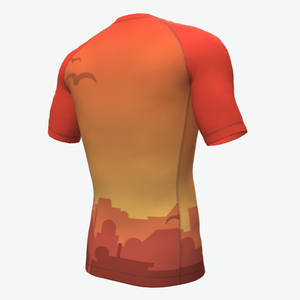 High Quality Custom Made Sublimated Printing MMA Rash Guard <b>Compression</b> <b>Shirts</b> for Men-Short Sleeve Design Your Own - Product Image 3