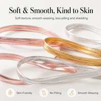 100% Polyester Metallic Shiny Ribbon Yarn with High Strength and Good Evenness for Crochet Bags and DIY Hand Knitting