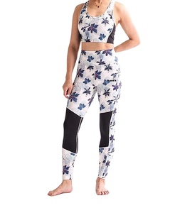 Women High Quality Two Piece Summer Yoga Set Custom Design Sublimation Embroidered Square <b>Short</b> Skinny Fit New Arrival 2027 - Product Image 1