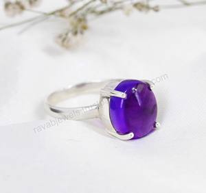 2025 venta al por mayor anillo de punta fina de Plata de Ley 925 ovalado 8x10mm amatista púrpura 925 sello anillo fino fabricante de joyería proveedor - Product Image 6