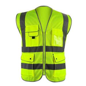 Gilet de sécurité sur mesure grande taille pour hommes bonne vente gilet de sécurité de construction imprimé de logo personnalisé nouveau design gilet personnalisé - Product Image 1