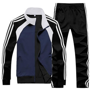 High Quality Custom Logo & Color 2-<b>Pc</b> Men's Tracksuit Breathable Comfortable Eco-Friendly Solid Pattern Clothing - Product Image 6