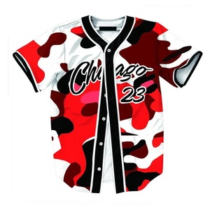 Logo personnalisé nom vente en gros ensemble de chemises de baseball personnalisées pour adultes à rayures vintage impression numérique vêtements de softball coton spandex respirant - Product Image 1