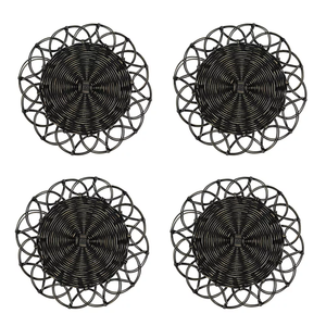 ผ้าหวายสานมือทรงกลมผ้าปูรองจานรูปดอกไม้สำหรับทำความสะอาดโต๊ะอาหารเท่านั้น - Product Image 4