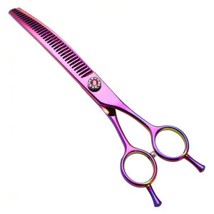 Tijeras de adelgazamiento de peluquero de acero alemán Metal acero con doble reposapiés tijeras de adelgazamiento de peluquero de borde afilado - Product Image 1