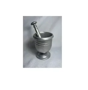 100% Real aluminum mortar and pestle Herb Or Spices Crusher Tools Shiny Polished Handmade aluminum mortar & pestle