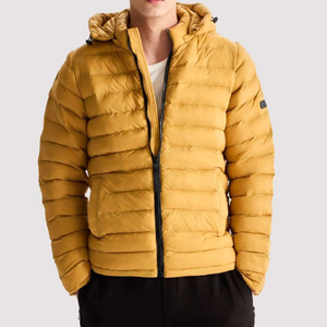 Blouson matelassé en toile de haute qualité pour homme 2024, imperméable, à capuche, éco-responsable, impression personnalisée, fermeture frontale, nouvelle collection - Product Image 2