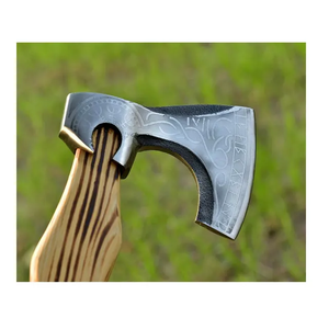 แกนเหล็กดามัสกัสอเนกประสงค์ดีไซน์ยอดนิยมพร้อมที่จับไม้ราคาโรงงานมีสีต่างกันสำหรับตั้งแคมป์ - Product Image 2