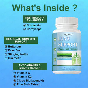 120 <span class=keywords><strong>Capsules</strong></span> Quercetine Longondersteuning & Immuunondersteuningssupplement Met Slijmverlichting En Ademhalingsreiniging Voor Volwassenen - Product Image 5