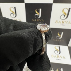 Bague fantaisie en diamant Moissanite VVS certifiée IGI S925 argent 14 carats 18 carats or massif taille ovale diamant Moissanite anneaux pour mariage - Product Image 1