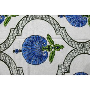 Boho Style White Floral Handmade Block Print <b>Tablecloth</b> 100% Cotton Table Cover for Dining <b>Parties</b> Weddings for Spring Summer - Product Image 4