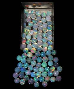 พลอยโอปอลหลากสีธรรมชาติอัญมณีทรงหลวมสีบุษราคัมขนาด9มม. 14มม. 20มม. เครื่องประดับทรงกลมมีขนาดใหญ่ - Product Image 4