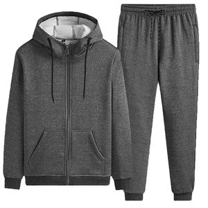 Survêtements à manches longues pour hommes, ensembles de survêtements décontractés d'hiver, vestes à capuche, pantalons, ensembles de jogging de fitness, ensembles tricotés pour hommes - Product Image 5