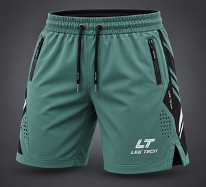 Pantalones Cortos Deportivos Blancos para Correr, con Bolsillo con Cremallera y Cintura Ajustable con Cordón para Deportes - Product Image 3