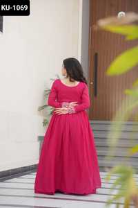 Ropa étnica india Fancy Star Georgette con cuentas bordadas Lentejuelas Trabajo Anarkali Party and Festival Wear Anarkali Vestidos - Product Image 6