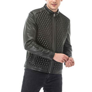 Vestes en cuir véritable pour hommes de haute qualité avec manches classiques, coupe-vent et respirantes, vêtements d'extérieur décontractés pour l'hiver - Product Image 1