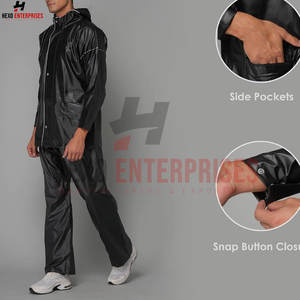 เสื้อกันฝนคุณภาพสูงเสื้อผ้าทํางานชุดกันฝนเสื้อกันฝนกันน้ําในราคาขายส่งเสื้อกันฝนสําหรับผู้ชาย - Product Image 4