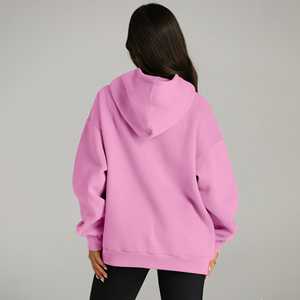 Hot Selling Streetwear <b>Oversized</b> Casual Women's <b>Hoodies</b> <b>Fleece</b> Lined Embroidered Breathable Drop-Shoulder <b>Hoodies</b> For Woman - Product Image 5