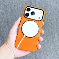 Funda Magnética Antigolpes de Cuero PU con Grabado Morado, Carga Inalámbrica, Protección 360 y Tarjetero, Venta al por Mayor