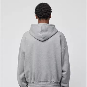 OEM personalizado fabricante de alta calidad 350gsm sudadera con cremallera en blanco personalizado de gran tamaño Puff estampado Zip up Sudadera con capucha para los hombres - Product Image 4