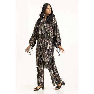 Ensemble coordonné imprimé en viscose IPST-55020 Tissu en crêpe décontracté élégant et confortable - Product Image 6