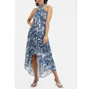 Lavable Material sostenible moda Vietnam OEM personalizable entrega rápida mujer elegante Paisley Midi Streetwear - Product Image 3