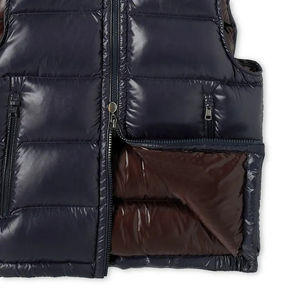 Chaleco acolchado de invierno para hombre gruesa con capucha desmontable tela de lona brillante decoración de bolsillo sin mangas gran oferta procesamiento recubierto - Product Image 5