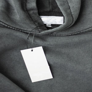 Qualité supérieure Surdimensionné Stone Washed Distressed Cotton French Terry Sweat à capuche Pull Hoodies pour unisexe - Product Image 2