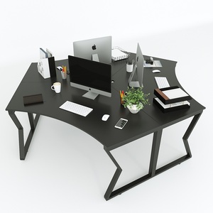 Mesa de Centro Contemporánea para 3 Personas con Patas de Acero, 240x208 cm, MConcept, Requiere Ensamblaje, para Oficina o Dormitorio (HBMC025) - Product Image 1