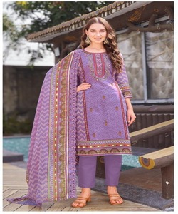 Ropa islámica Fabricante al por mayor Conjunto de algodón de 2 piezas Invierno Abaya Elegante Lino Pakistán Salwar - Product Image 5