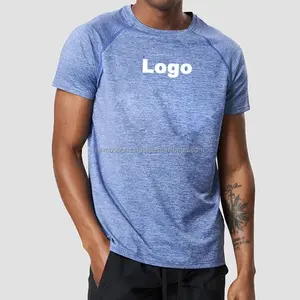 Top qualité vêtements hommes Logo personnalisé sport Fitness vêtements de sport respirant Polyester séchage rapide à manches courtes O cou t-shirts