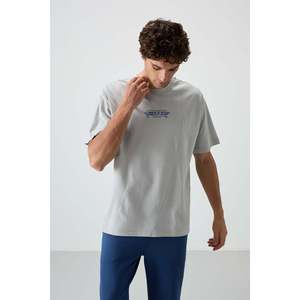 Air JONES เสื้อยืดผู้ชายผ้าหนาลำลอง, ผ้าฝ้ายผสมพื้นผิวพื้นผิวเข้ารูป - Product Image 4
