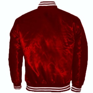 Veste universitaire en satin de polyester 100% en gros Vestes de baseball à col montant sur mesure pour l'hiver - Product Image 5