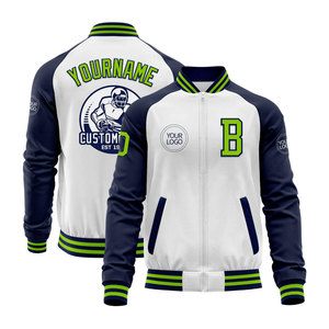 Chaqueta Universitaria Unisex de Alta Calidad, Nueva Llegada 2025, Superventas, Cuello Alto, Cuero Genuino en la Parte Delantera, Estilo Casual Deportivo, Botones de Cuerno - Product Image 4