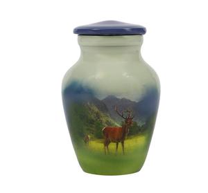 Mountainside Deer Mini <b>Urn</b> <b>Small</b> Mini <b>for</b> <b>Ashes</b> Love Charms Option Aluminium funeral supplies <b>urns</b> <b>for</b> <b>human</b> <b>ashes</b> - Product Image 1