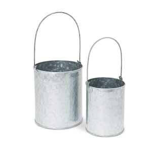 Silver Color Excellent Design Galvanized Planter <b>Basket</b> <b>for</b> Home Decoration Handmade Tabletop Decorative Round <b>Flower</b> Pot - Product Image 4